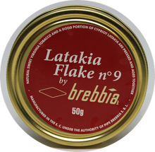 Load image into Gallery viewer, Brebbia Latakia Flake No. 9 50g Tin
