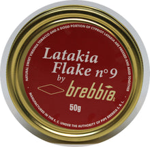 Load image into Gallery viewer, Brebbia Latakia Flake No. 9 50g Tin
