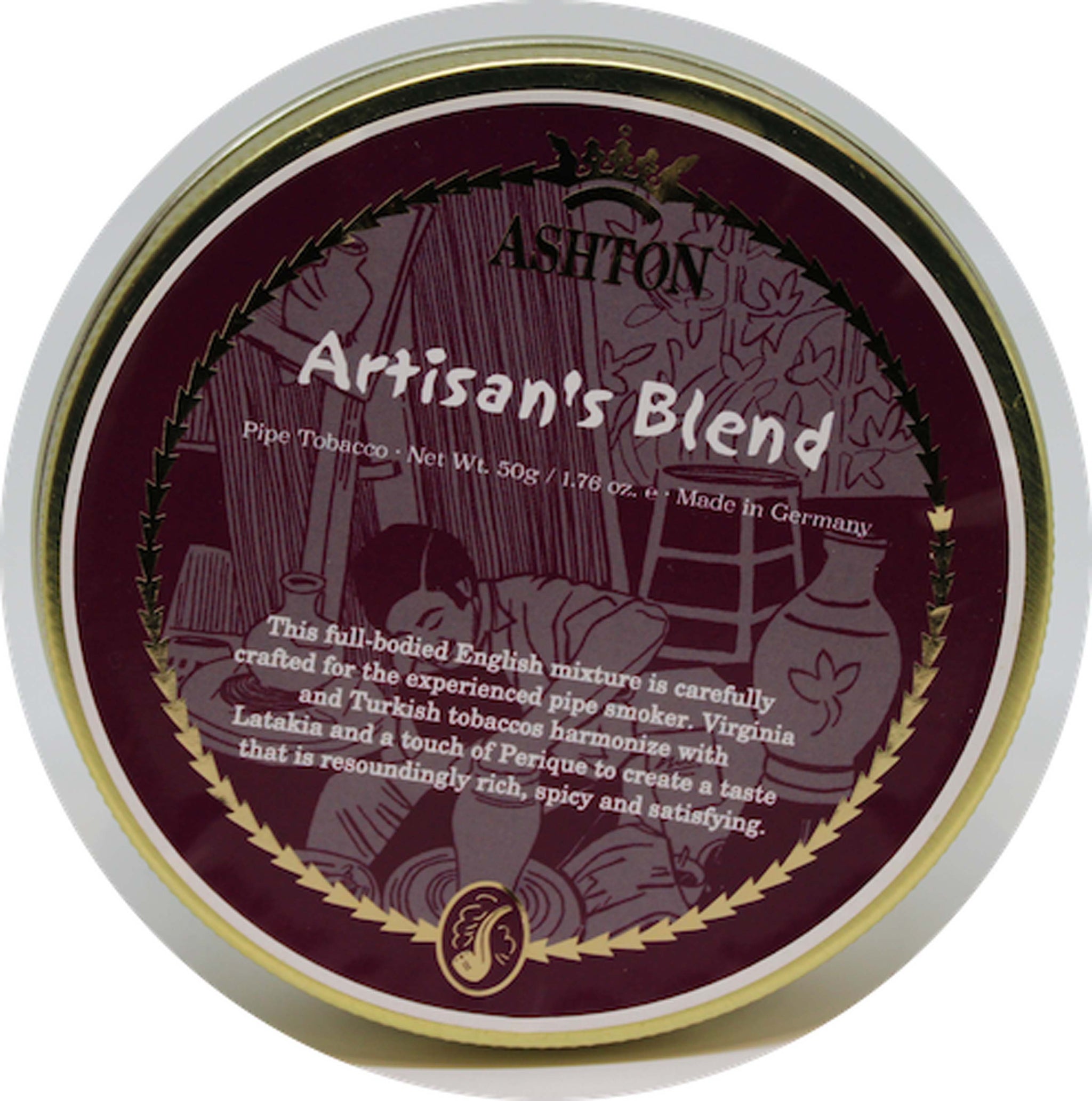 artisan pipe tobacco Ashton Artisan's Blend 1.76 oz Tin – Arlington Pipe & Cigar Lounge
